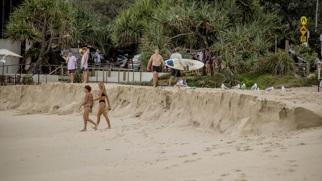 Erosion on the Gold Coast this week. Picture: Jerad Williams