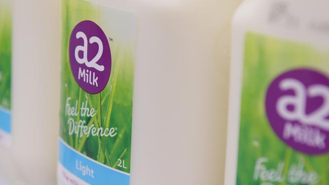 China is particularly lucrative to A2 Milk, representing almost half A2’s infant nutrition sales. Picture: AAP