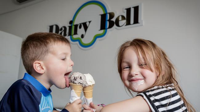 Dairy Bell ice cream famously dished up fresh and delicious flavours including chocolate honeycomb and cookies and cream.