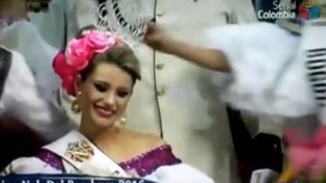 Winner of the pageant, Valentina Bonilla, had her crown briefly stolen by a jealous runner-up.