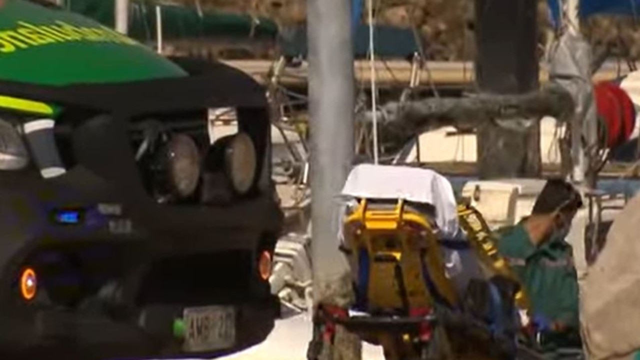 A 77-year-old boatie has died after being pulled from the water at the St Kilda marina. Picture: 7NEWS