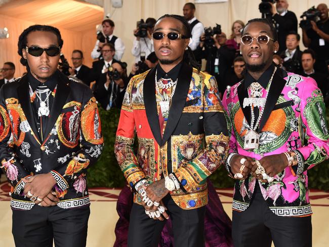 Takeoff, Offset, and Quava of Migos attend the 2018 Met Gala in New York City. Picture: AFP