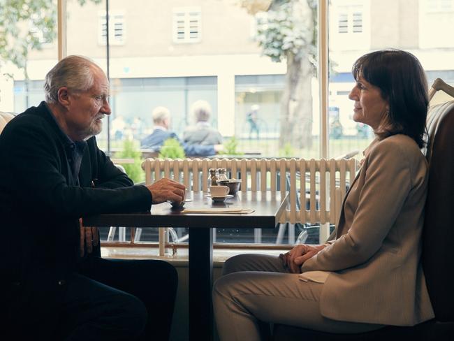 Tony Webster (Jim Broadbent) is told his flashbacks must be niggling him by his ex wife Margaret (Harriet Walter).