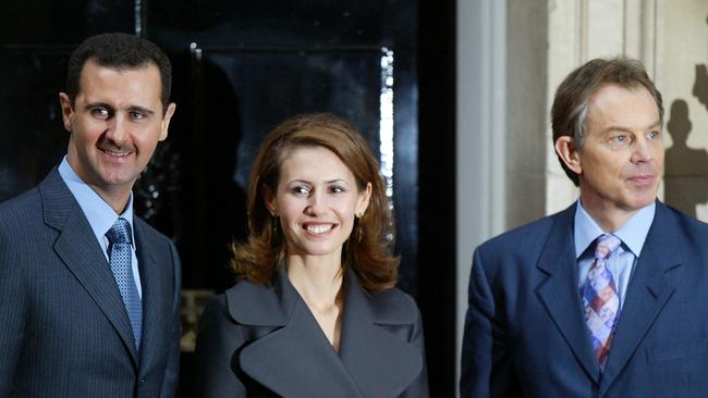 Asma al-Akhras, pictured with her husband and former PM Tony Blair, was a stylishly modern British-born woman. Picture: Adrian Dennis/AFP