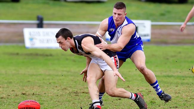 Port Noarlunga v Christies Beach in a SFL match. Picture: MARK BRAKE