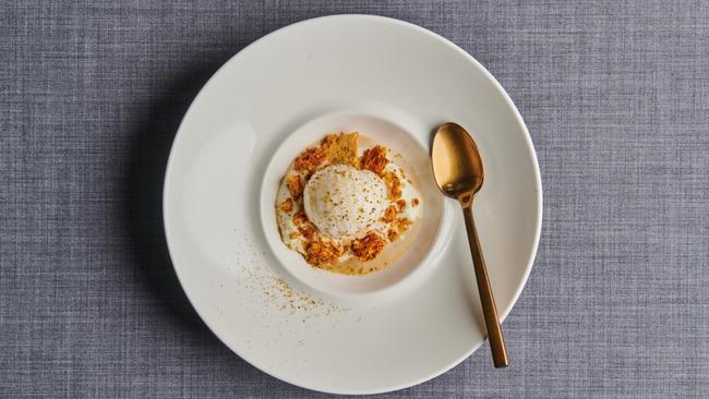 Elegant ending: Milk and honey dessert at Winston. Picture: Darcy Starr