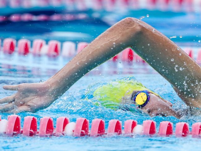 Nightcliff’ss Stella Kirianou in the 200m freestyle. Picture: Glenn Campbell