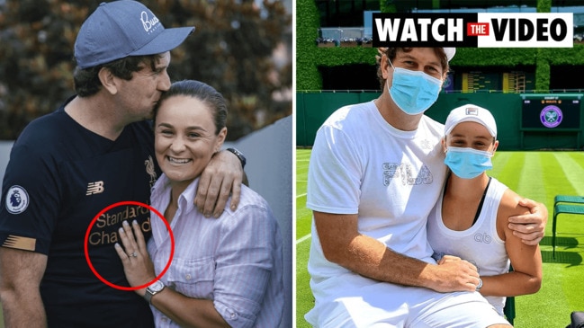 Ash Barty announces engagement to long-term partner Garry Kissick