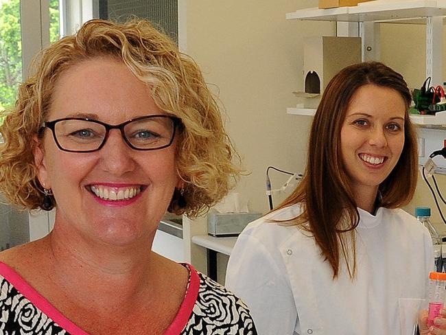 CEO Miriam Dwyer, Hannah Smith, Usha Chandra, and Dr. Madeline Romaniuk; at the Gallipoli Medical Research Foundation. Picture: Peter Cronin