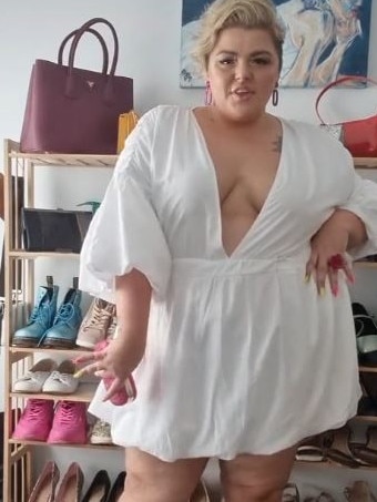 Lacey showed off her wedding outfit on TikTok. Picture: Instagram/@laceyjadechristie