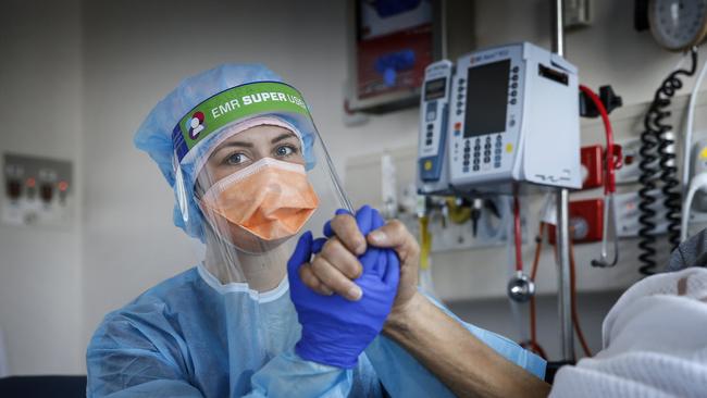 Laura Keily held the hands of her patients during their final moments. Picture: David Caird