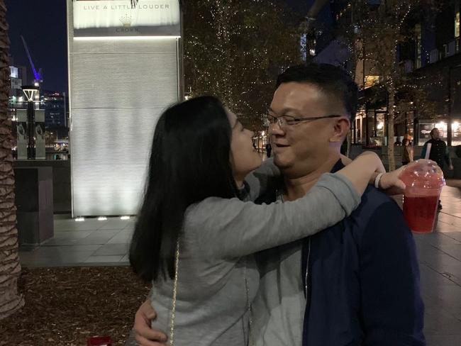 A photo Jessie Qin tendered to the court of her and Barry Wang. Picture: Supplied