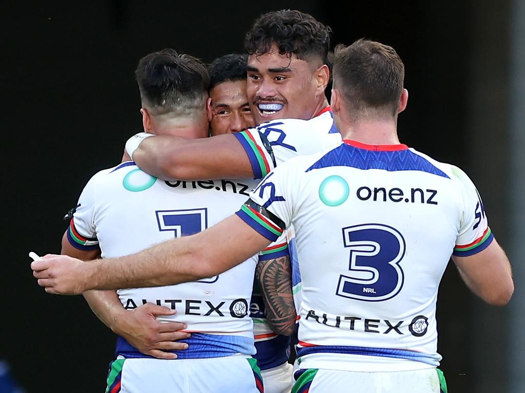 Roger Tuivasa-Sheck scored a try on his milestone 200th game. Picture: Mark Metcalfe/Getty Images