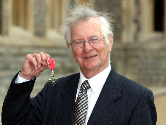 WINDSOR, ENGLAND - OCTOBER 05: Dr. Frank Duckworth poses after he was made a Member of the British Empire (MBE) by the Princess Royal during the investiture ceremony at Windsor Castle on October 5, 2010 in Windsor, England. King George V founded the order chivalry in 1917. (Photo by Steve Parsons - WPA Pool/Getty Images)