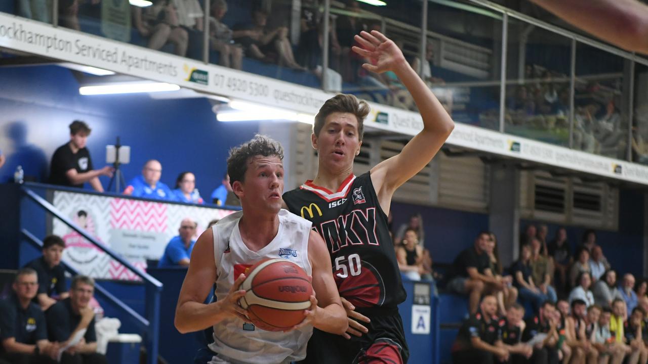 BASKETBALL ConocoPhillips CQ Cup Rd 1: Rockhampton Rockets' Leon Christensen with the ball