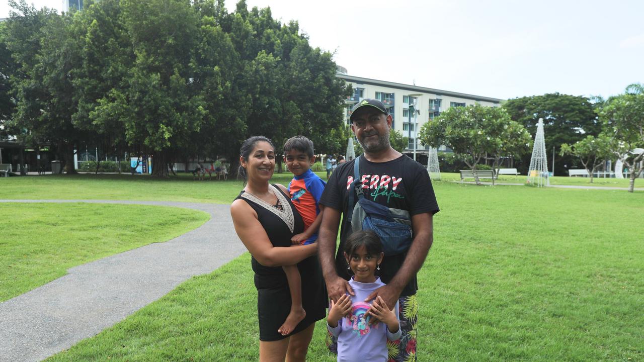 Mother Angeline, Nico, father Sanjoh and Kiara. Picture: Darcy Fitzgerald