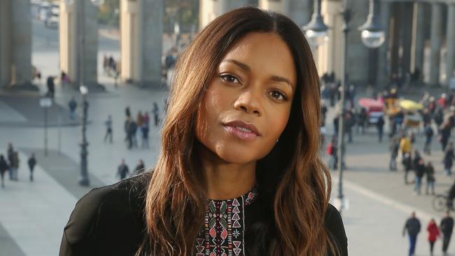 BERLIN, GERMANY - OCTOBER 28:  (EXCLUSIVE COVERAGE) UK actor Naomie Harris stands with the Brandenburg Gate behind during a photocall prior the German premiere of the new James Bond film 'Spectre' at Hotel Adlon on October 28, 2015 in Berlin, Germany.  (Photo by Sean Gallup/Getty Images for Sony Pictures)