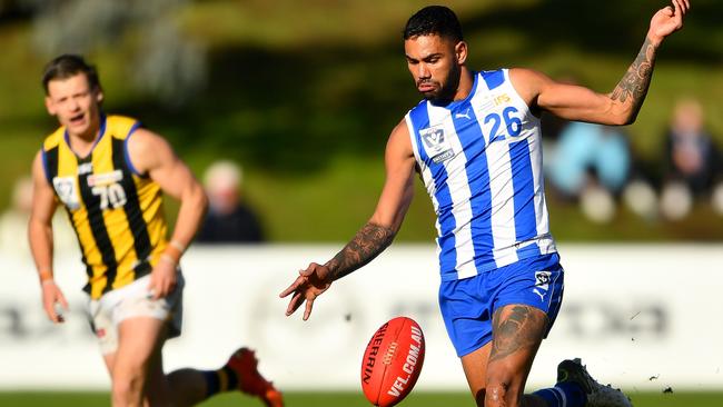 Tarryn Thomas is pushing for an AFL return. Picture: Josh Chadwick/Getty Images