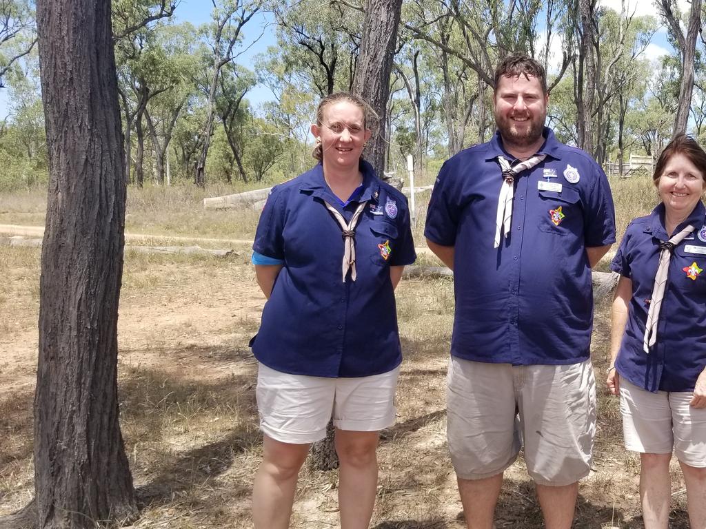 Amber Watson, Capricorn District Commissioner Scott Neil, and Trish Allardice.