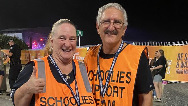 Karen and Norm Buttigieg volunteer for Schoolies 2022. Picture: Ashleigh Jansen.