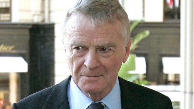 Max Mosley, President of the FIA, (Federation International of Automobile) arrives at the Renault's World Motor Sport Council hearing in Monaco, in this 06/12/2007 file photo.