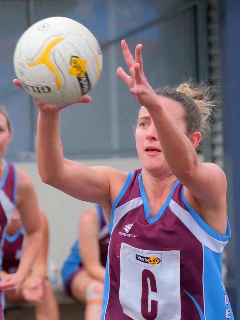 A Grade netball BFL: Modewarre v Queenscliff. Modewarre centre Mon Pedretti Picture: Mark Wilson