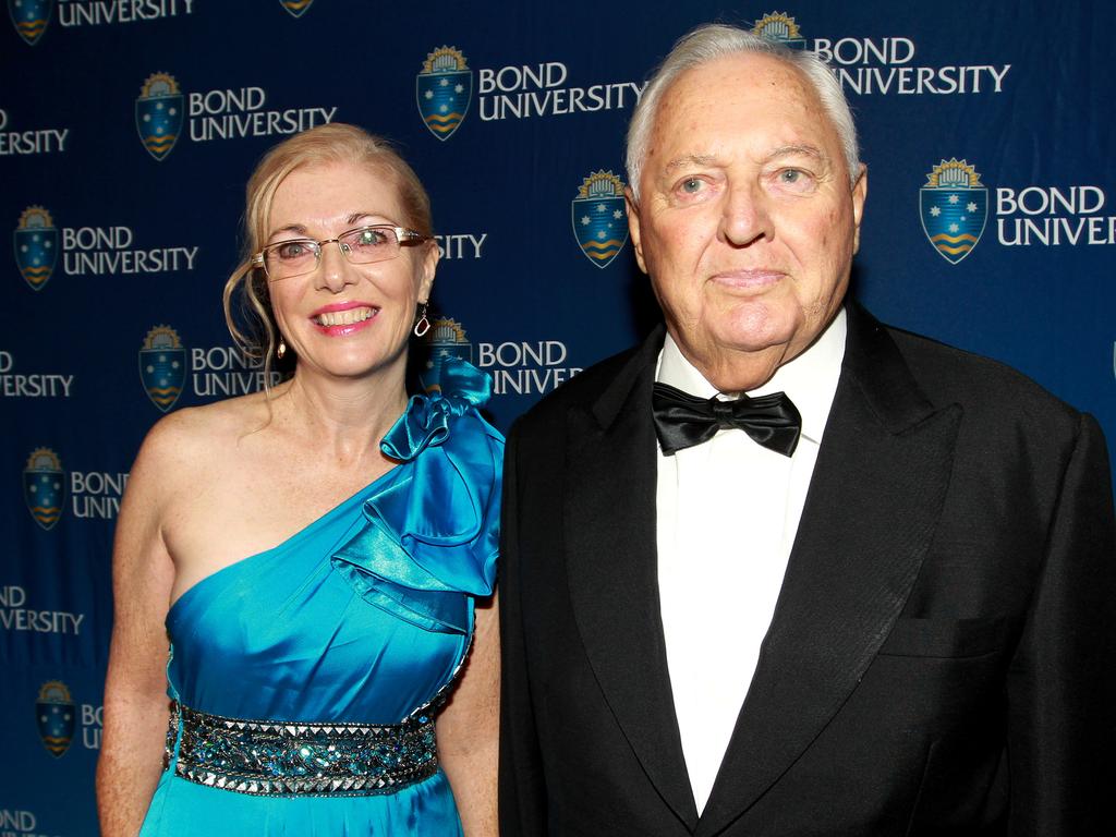 Angela van Dall and Alan Bond at the The Bond University 25th Anniversary Gala Ball. Picture Mike Batterham