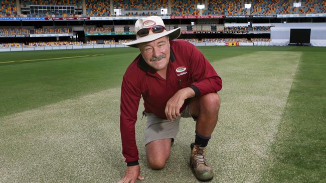 Gabba curator Kevin Mitchell is concerned about the pitch for the first Ashes Test at the Gabba on November 23-27. Picture: Tim Marsden