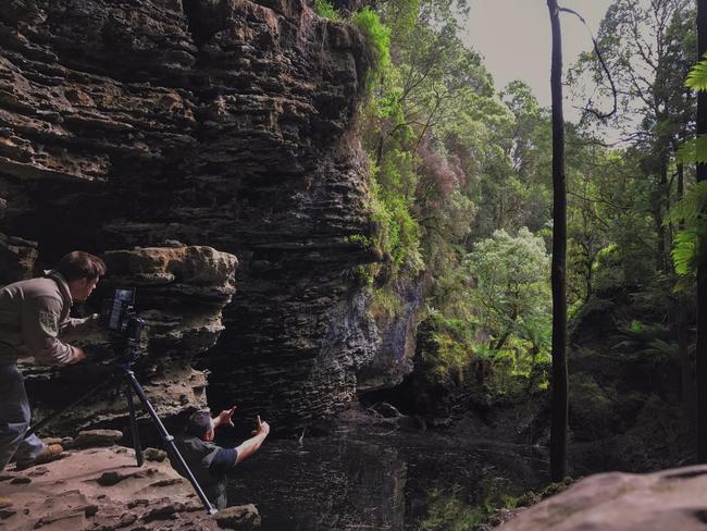 ONE TIME USE. Images from shooting of David Attenborough, Tasmania nature documentary. MUST CREDIT: Max Moller