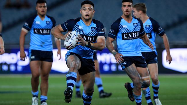 Duwayne Fuimaono in action during the under-18s Origin game. Picture: Adam Head