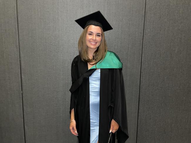 Charlotte Commisso graduated from Australian Catholic University with a Bachelor of Education and a Bachelor of Exercise Science. Photo: Himangi Singh.