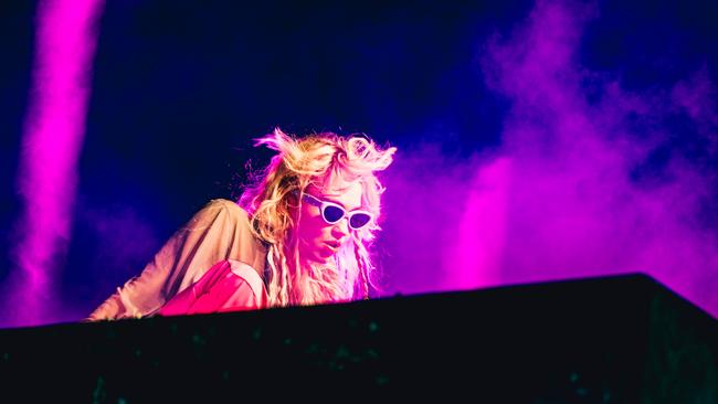 Grimes’ Coachella set was plagued by technical issues. Picture: Matt Winkelmeyer/Getty Images