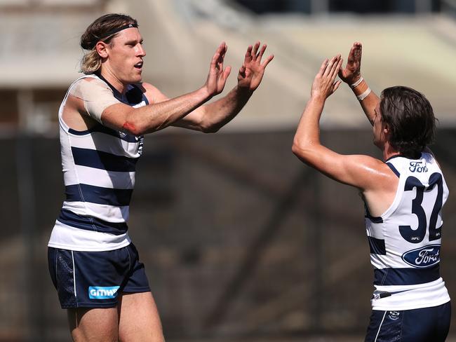 Where does Mark Blicavs play his best footy this year? Picture: Kelly Defina