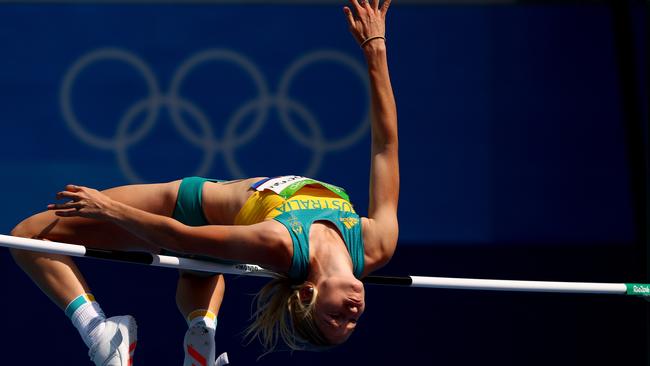 Eleanor Patterson in the high jump qualifying.