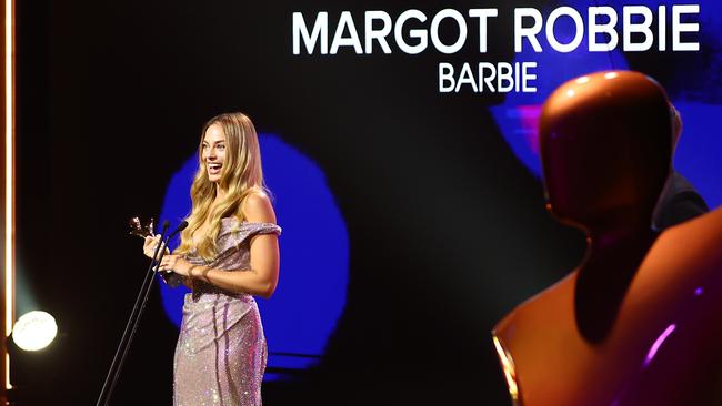 Margot Robbie won the prestigious AACTA Trailblazer Award at this year’s ceremony. Picture: Chris Hyde/Getty Images for AFI