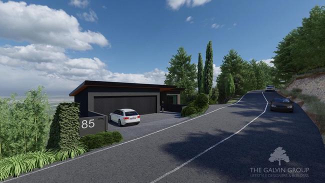 Artist impressions of the home planned for 85 Sunnyside Rd, Glen Osmond. Image: The Galvin Group