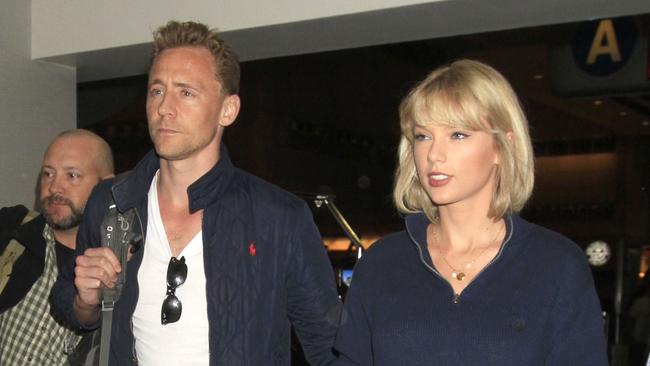 Taylor Swift and  Tom Hiddleston leave Los Angeles for the Gold Coast, where Hiddleston will film Thor: Ragnarok. Picture: Sharky/Polite Paparazzi/Splash Splash News and Pictures