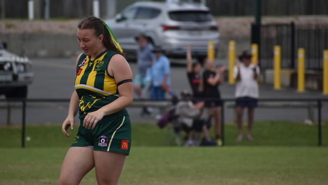 Under-17 Girls division 1 action between the Broadbeach Cats and Maroochy Roos. Sunday April 23, 2023. Picture: Nick Tucker