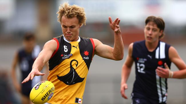 Taj Campbell-Farrell. Photo: AFL Photos/via Getty Images.