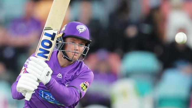 HOBART, AUSTRALIA - DECEMBER 10: Colin Ingram of the Hurricanes bats during the Big Bash League match between the Hobart Hurricanes and Sydney Sixers at Blundstone Arena, on December 10, 2020, in Hobart, Australia. (Photo by Matt King/Getty Images)