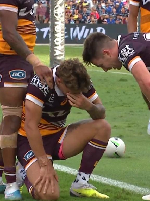 The emotion overcame Walsh. Photo: Fox Sports