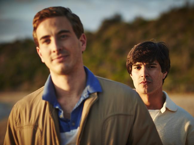 Tim Conigrave (Ryan Corr — front) fell in love with John Caleo (Craig Stott — back) when teens at a Melbourne Catholic school.