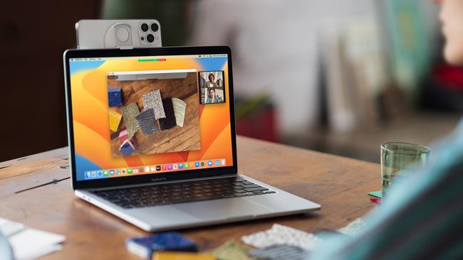 macOS Ventura will enable an iPhone to be used as a selfie camera on a MacBook.