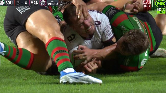 Josh Mansour avoided being charged with an eye gouge for this action of Kieran Foran.