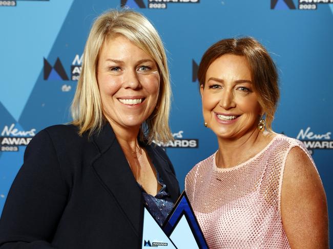 NEWS CORP AUSTRALIA 8TH NOVEMBER 2023 INTERNAL USEPictured is Campaign Visual/Audio winners Claire Harvey and Jessica Halloran at the 2023 News Awards held at at the Roslyn Packer Theatre at Walsh Bay in Sydney is Picture: Richard Dobson