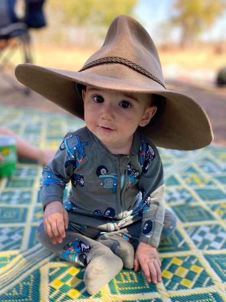 Hugo Rosse enjoying his bush camping in the NT. Picture: Alana Rosse