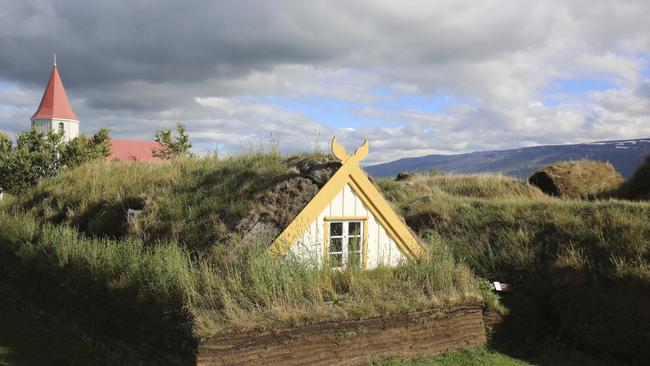 This house is all warm in a blanket of turf.