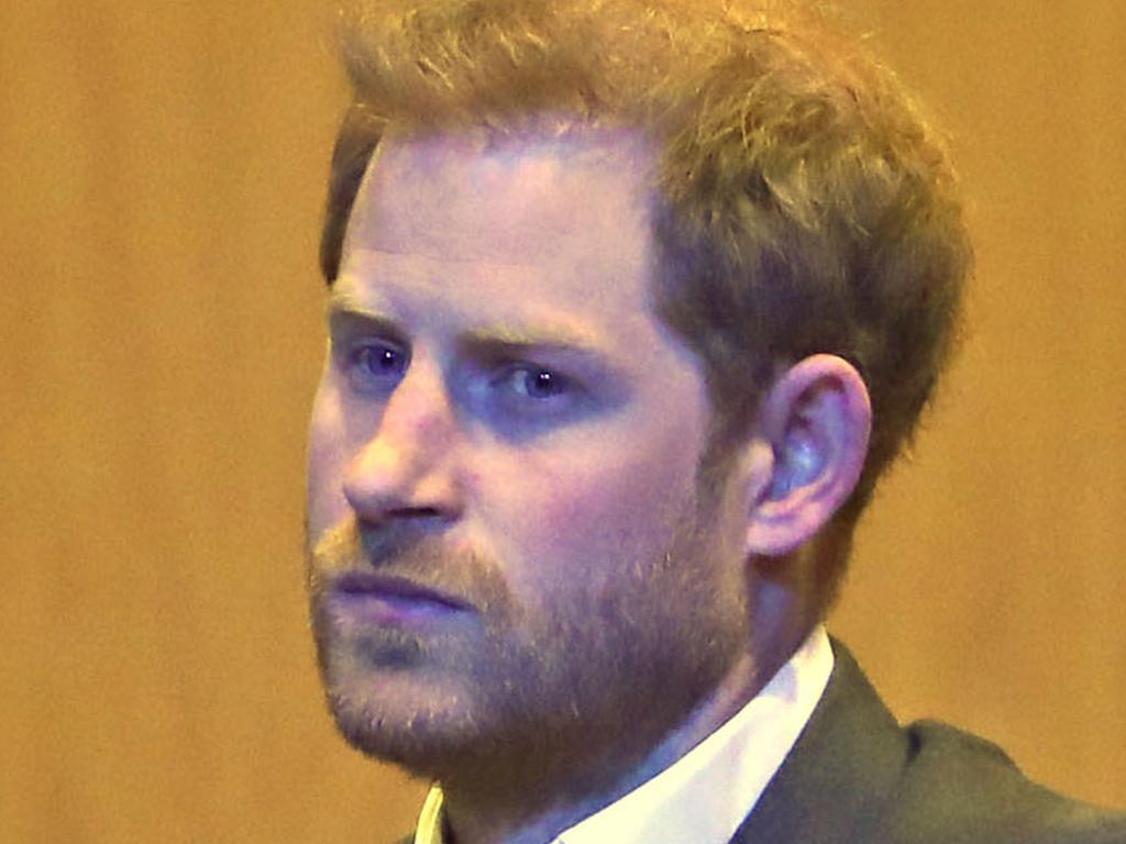 Harry has been back in the UK for a few days, and hasn’t been looking thrilled about it. Picture: Andrew Milligan/AFP