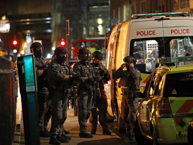 Counter-terrorism special forces are seen at London Bridge. Picture: Getty