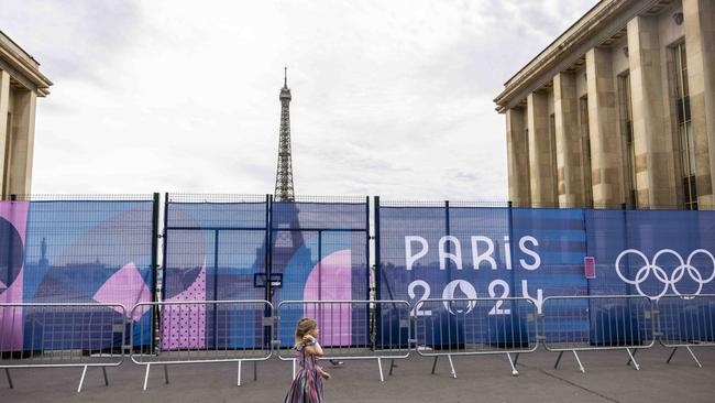 The entrance to Place du Trocadero with the Eiffel Tower in view in the background. Picture: Getty Images